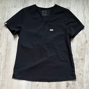 Figs black straight leg scrub set